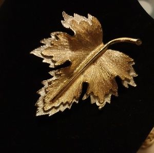 Gold and Silver Leaf Brooche